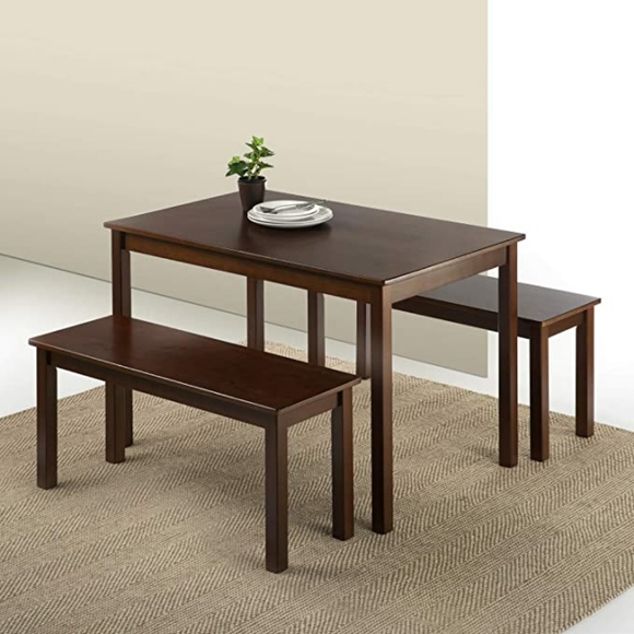 Zinus Juliet Espresso Wood Dining Table - Picture 1 of 5